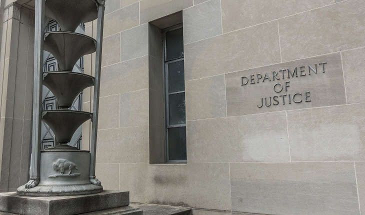 The building of the Department of Justice.